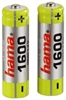 Hama NiMH-Akkus 2x Mignon AA 1600mAh