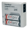 Dörr C-421 Instant Ladegerät inklusive 2x 2100mAh Instant Akkus, ideal für digitale elektronische Produkte, eingebauter AC Adapter, kompatibel für Akkus Mignon/Typ AA und Micro/Typ AAA,Auto-Zweikanal (auch unterschiedlich stark entladene Akkus werden optimal aufgeladen), 100V-240V