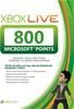 XBOX 360 Live Points Card 800