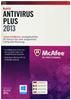 McAfee AntiVirus Plus 2013