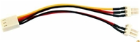 Revoltec 4-Kabel OEM intern 1x 3Pin Molex auf 2x 3Pin Molex, Drehzahl�berwachung an einem Port m�glich