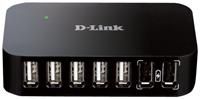 D-Link DUB-H7 USB2.0 7Port Hub, 7xA-Port 1x B-Port, AC-Adapter, Kabel