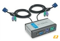 D-Link DKVM-2K KVM Switch 2 Port 2 Port PS/2/VGA inkl. 2x Kabelsätze 1,8m