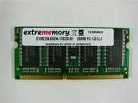 extrememory 256MB SDRAM SO-DIMM 133MHz, CL3, 144pin, Notebook Modul