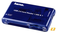 Hama 1000&1 Cardreader USB2.0 zum Auslesen und Beschreiben aller g�ngigen Speicherkarten