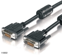 equip DVI Kabel Dual Link 1.8m schwarz Digital DualLink 24+1 Stecker/Stecker