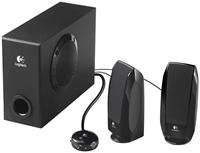 Logitech S-220 schwarz 2.1 Lautsprechersystem, 17 Watt Sinus, f�r Computer, CD- und MP3-Player, mit Kabelfernbedienung, Regler f�r Subwoofer und Lautst�rke, Kopfh�rer- und Mikrofon- anschluss