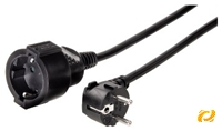 Hama Schuko-Verlängerungskabel Profi 3m schwarz  , integrierte Kindersicherung