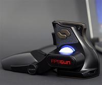 Zalman FPS-Gun FG-1000 Gamer Maus im Pistolengriff Design, 5 Tasten, 2000dpi optischer Sensor, 15G Beschleunigung, 1 m/s Reaktionszeit, 1000Hz USB-Abtastrate, LED-Scrollrad (Violett, Blau und Rot)