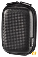 Hama Hardcase Carbon Style 40G schwarz robustes EVA-Material, Nackengurt und Gürtelschlaufe, flaches Innenfach, Innenmaß: 6x9.5x2.5cm