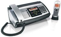 Philips Magic 5 ECO Voice DECT Thermotransferfax, CLIP, 14400bps, Speicher f�r 50 Seiten, 10 Blatt Vorlageneinzug, 50 Blatt Papiervorrat, 200 Telefonbucheintr�ge, 10 Kurzwahltasten, Kopierer, SMS Funktion, DECT-Schnurlostelefon, Anrufbeantworter