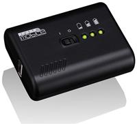 Just Mobile Gum Pro Mobile Power Pack für Smartphone/ Handy (iPhone), PDA, MP3 Player (iPod), Sony PSP, 4400mAh, LED Anzeige