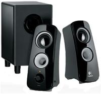 Logitech Z323 2.1 Lautsprechersystem, 40Hz-20kHz, 2x 6 Watt Sateliten, 18 Watt Subwoofer, 3.5mm Klinke Stereo-In/Aux/Kopfhörer