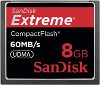 SanDisk Compact Flash Karte 8GB Extreme Edition, max. schreiben: 60MB/s, UDMA-5-Modus