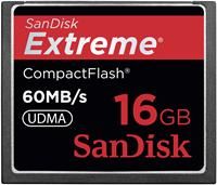 SanDisk Compact Flash Karte 16GB Extreme Edition, max. schreiben 60MB/s, UDMA-5-Modus