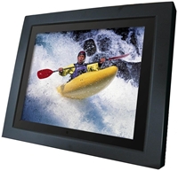 Braun DigiFrame 1960 schwarz 48.3cm SXGA 1280x1024, 2GB int. Speicher, SD/Compact Flash/Memory Sticks/MultiMedia, USB2.0, AVI/MJPEG/ MPEG, MP3, JPEG, integrierter Lautsprecher, Fernbedienung