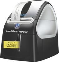 Dymo LabelWriter 450 Duo USB, 600x300dpi, 71 Etiketten/Min., max. 60mm Etikettenbreite, inkl. USB-Kabel, Adressetiketten-Rolle und D1-Schriftband-Startkassette