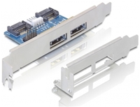 DeLOCK Slotblech 2x eSATAp 5V/12V intern 1x 9pin USB, 2x SATA, 1x Power 4pin, extern 2x Power Over eSATA 5V/12V (eSATAp), Plug & Play, OS unabhängig, keine Treiberinstallation erforderlich, inklusive Low Profile Blende, 2x SATA Kabel, USB Kabel, Stromkabel, Bedienungsanleitung