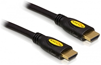 DeLOCK HDMI Kabel 2m Stecker/Stecker High Speed 1.4 HDMI mit Ethernet, 19-polige HDMI Stecker, alle Kontakte mit Goldauflage, Datentransferrate bis zu 10.2Gbps, Auflösung bis 4096x2160p, 3D Unterstützung bis 1080p, 120Hz Bildwiederholrate, beinhaltet den neuen Audiorückkanal (ARC)