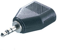 Vivanco 5/21-N Y-Adapter Klinke Stereo Stecker 3.5mm auf 2x 3.5mm Buchse, zum Adaptieren von zwei 3.5mm Klinken- Steckern an eine 3.5mm Klinken Buchse