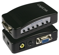 LogiLink PCtoTV Konverter USB2.0, VGA (In), Cinch/S-VPATAo/VGA (Out)