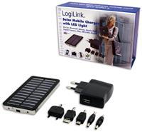 LogiLink universal Solarladegerät für iPod/iPhone/Mini-USB, Nokia N70/8250, Samsung D800, Sony Ericssson K750, 1500mAh