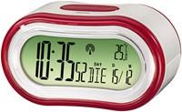Hama Fashion Pro Funkwecker rot Uhrzeit, Weckzeit, Datum, Temperatur, Schlummerfunktion