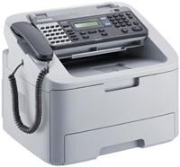 Samsung SF-650 grau Faxen/Kopieren, 600x300dpi, 18 Seiten/ Min., 250 Blatt Zufuhr, 33600bps, USB, schnurgebundenes Telefon, Normalpapier/ Laserfolie/Laserglanzpapier