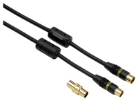 Monster Antennenkabel MV1 2m 100Hz, doppelt abgeschirmt, vergoldete PAL Verbindungen, mit Ferritkern, High Quality