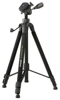 Cullmann Primax 180 schwarz Aluminium, 3x Segmente, 62/160cm Arbeitsh�he (min./max.), 57.5cm Packmass, 1450g, 3.5kg max. Belastbarkeit, Kurbelmechanik, 3-Wege Kopf, SK-System, Wasserwaage, Nylon Stativtasche