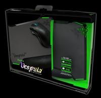 Razer Vespula Gaming schwarz harter Kunststoff-Kern, 2x verschiedene Kunststoff Oberflächenbeschichtungen, Gel Kissen Handballenauflage, 300x4x240mm