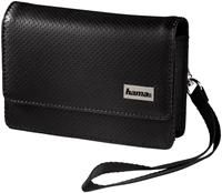 Hama NaviBag Black & White S1 schwarz Leder, für diverse Modelle, Magnetverschluss, Gürtelschlaufe, Handschlaufe, 11x2x7.5cm Innenmass