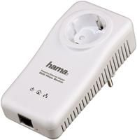 Hama Powerline-LAN-Adapter Socket weiss 200Mbps, 128bit AES, QoS, Stromsparfunktion, inkl. Cat5e UTP LAN-Kabel