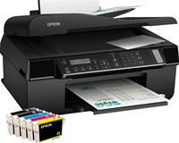 Epson Stylus Office BX320FW A4 Tintendrucker/Scanner/Kopierer/Fax, 5760x1440dpi, USB2.0, WLAN, LAN, max. 20 Seiten/Min. farbig, max. 38 Seiten/Min. s/w, 30 Blatt Zufuhr