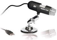 dnt DigiMicro 2.0 Scale Mikroskop USB2.0, 200-fache Vergrösserung, 2.0 Mio. Pixel Auflösung (1600x1200), Softwarebasierte maßgenaue Abstands-, Winkel- und Flächenmessung
