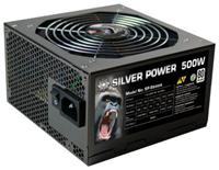 SilverPower SP-SS500 500 Watt, ATX 2.2, 120mm Lüfter, Aktives PFC, SCP/OVP/OPP, 2x PCIe, 2x 12V (je 17A), 80+ Zertifiziert