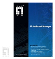 Digital Data Communications LEVELONE IAT-1900 IP Audiocast Manager Software unlimited, Verwaltung von beliebig vielen IAT-1000 erstellen, importieren, exportieren und verwalten von Playlists und Musikbiblio- theken, abspielen verschiedener Musik- stücke/Ansagen in unterschiedlichen Zone