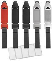 LABEL THE CABLE Klettbinder inkl. Label, 5er Set, verschiedene Farben