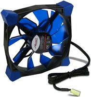 Inter-Tech Coba NitroX Xtended N-120-B 120mm, 1200rpm, 19dB, 90.1m³/h, 3 Pin, LED-Beleuchtung