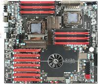 EVGA Classified SR-2 2x S1366 HPTX i5520/ICH10R, 12x DDR3 max. 48GB, 7x PCIe (x16), 8x SATA3, 6x SATA2 RAID 0/1/5/ 10/JBOD, 2x GB-LAN, 2x USB3.0, 10x USB2.0, 7.1 Audio, ohne ECP