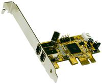 Exsys EX-16450 Firewire-Karte 32bit PCIe 1x, 2+1 Port, TI Chipsatz