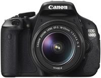 Canon EOS 600D Kit + EF-S 18-55mm IS II 18 Megapixel, CMOS-Sensor, DIGIC 4 Prozessor, 7.6cm/3' drehbahres Display, SD/SDHC/SDXC, USB-/AV-Anschluss, HDMI, Scene Intelligent Auto Modus, HD-Movie, 9-Punkt-Weitbereich-AF, Basic+ und Creative-Filter, inklusive 18-55mm Objektiv