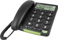 Doro PhoneEasy 312cs schwarz CLIP, grosse Tasten, 32 Namen Telefonbuch, Kurzwahl, Freisprechen, optische Anrufsignalisierung, h�rger�tekompatibel