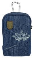 Golla Tasche G1147 Polyester, für Digitalkameras, farbig bedruckt, Reißverschlussöffnung, Speicherkartenfach innen, abnehmbarer Speicherkartenfach innen, abnehmbarer Nackengurt mit Karabinerbefestigung, Gürtelschlaufe, Innenmaße 6.8x2.5x11cm
