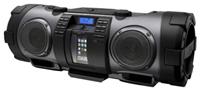 JVC RV-NB70B-E schwarz 40 Watt, CD-R/RW, MP3/WMA, UKW, USB Host, iPod Dock, Mikrofon-/Gitarren Eingang mit Pegelregler, 4 integrierte Verst�rker, Fernbedienung, Schultergurt, Batterie/Netzbetrieb
