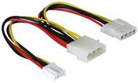 DeLOCK 82111 Molex Stromkabel 1x 5.25' 4pin Molex auf 1x 5.25' + 1x 3.5' Molex