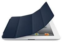 Apple Smart Cover Leder blau für Apple iPad, Leder, magnetisch anhängbares Displaycover, zusammenklappbar und als Stand nutzbar, innen und aussen die gleiche Farbe