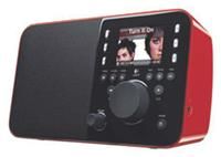 Logitech Squeezebox Radio rot 6cm Farbdisplay, MP3/FLAC/AAC/ WMA/WAV/OGG, WLAN, LAN, 3.5mm Klinke, integrierter Lautsprecher