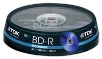 TDK BD-R 25GB 6X 10er Pack, Cakebox