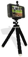 Dr. Bott iStabilizer Flexible Leg Tripod inkl. Smartphone Adapter schwarz, portables Stativ, dank flexibler Beine fast überall zu befestigen, komplett mit 1/4' Gewinde und Smartphone Tripod Mount, der perfekte Begleiter für unter- wegs, max. Belastung 350g